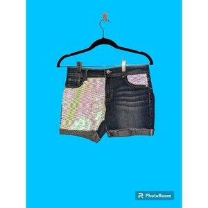 Jordache Sequin Denim Shorts Girl's Size 16 (D82)